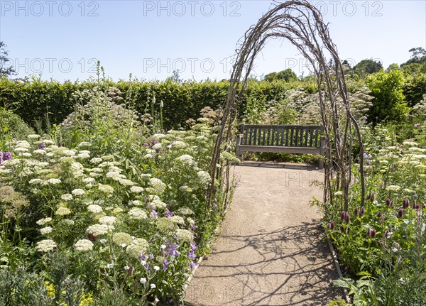 Royal Horticultural Society gardens at Hyde Hall, Essex, England, UK cottage garden