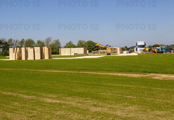 Film set under construction for The Power, Amazon Prime movie, Bawdsey, Suffolk, England, UK, production company, Sister Pictures Power Limited, 29 May 2021