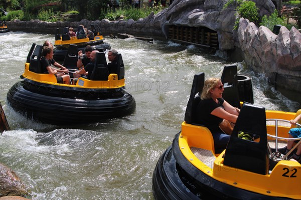 Dino-Splash (formerly: Donnerfluss) at the Holiday-Park in Hassloch, Palatinate