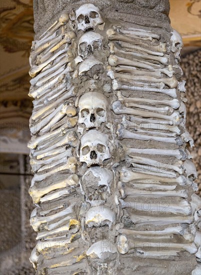 The Chapel of Bones, Capela dos Ossos, city of Evora, Alto Alentejo, Portugal, southern Europe, Europe