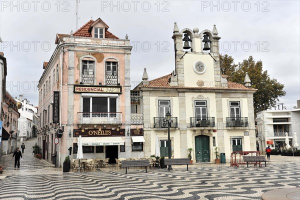 Historic Town Hall Square, Rathausplatz, Cascais, Lisbon, Portugal, Europe