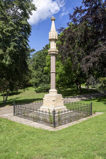 Monument memorial to nine protestant martyrs 1515-1558, Christchurch Park, Ipswich, Suffolk, England, UK