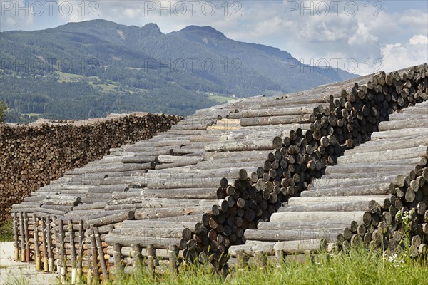 Lumberyard in Ferndorf, Carinthia, Austria, Europe