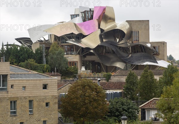 Modern architecture Marques de Riscal Hotel, architect Frank Gehry, Elceigo, Alava, Basque Country, northern Spain