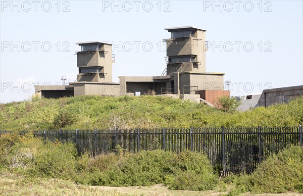 Darrell's Battery's two twin 6 pounder gun emplacements, Landguard Fort, Felixstowe, Suffolk, England, UK