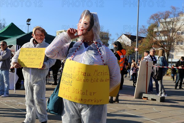 Speyer: Corona protests against the federal government's measures. The protests were organised by the Querdenken 6232 Speyer initiative