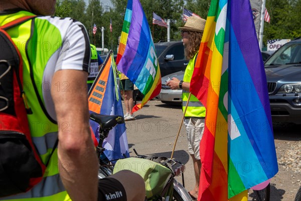 Ramstein 2022 peace camp bicycle demonstration: A bicycle demonstration was held on Sunday under the motto Stop Ramstein Air Base, organised as a rally from the starting points in Kaiserslautern, Kusel and Homburg