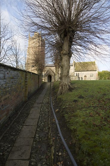 Historic village parish church of All Saints, Marden, Wiltshire, England, UK Vale of Pewsey