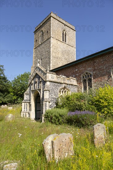 Village parish church of Saint Mary, Sweffling, Suffolk, England, UK