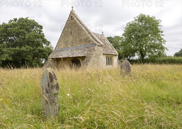 Chancel All Saints church, Leigh, Wiltshire, England, UK the rest of the building was rebuilt on drier ground