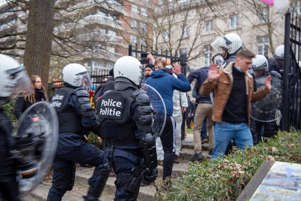 Brussels, 23 January: European demonstration for democracy, organised by the Europeans United initiative. The reason for the large demonstration is the encroachment on fundamental rights in Belgium, Germany, France and other states within the EU, Europe