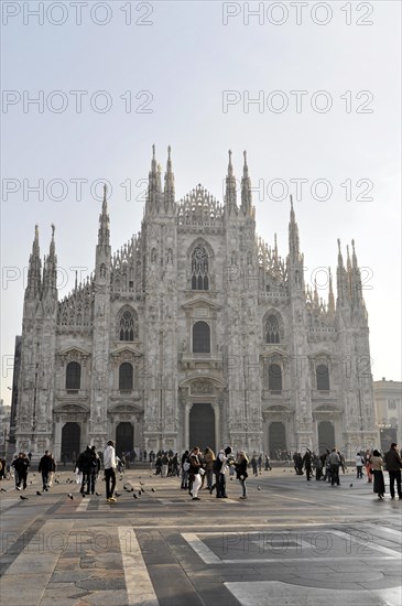 Milan Cathedral, Duomo, construction started in 1386, completed in 1858, Milan, Milano, Lombardy, Italy, Europe