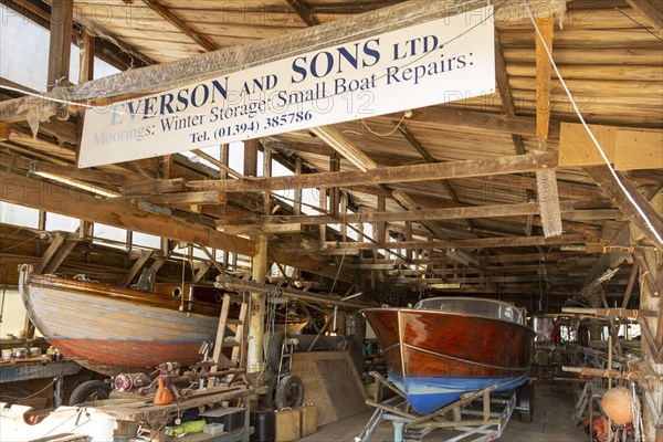 Everson and Sons Ltd traditional boatyard, Woodbridge, Suffolk, England, UK
