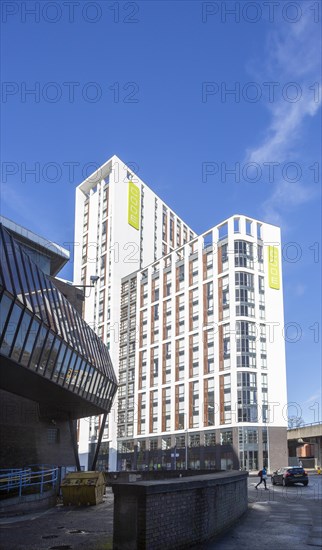 CODE building modern architecture high rise student accommodation, city centre, Coventry, England, UK