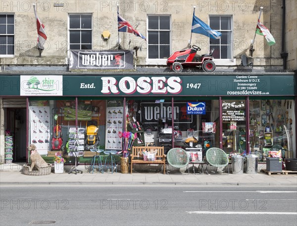 Rose hardware and ironmongery shop in Devizes, Wiltshire, England, UK
