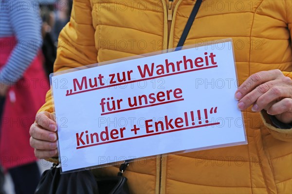 Karlsruhe: Corona protests against the measures taken by the federal government. The protests were organised by the Querdenken 721 Karlsruhe initiative