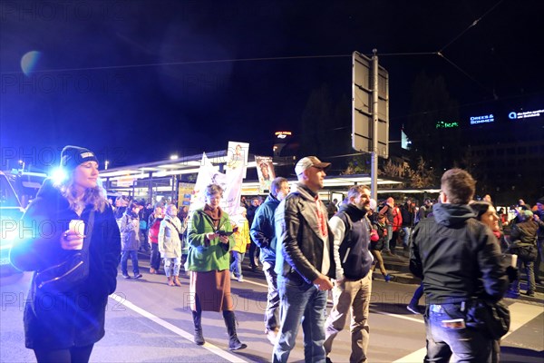 Large demonstration in Leipzig against the federal government's corona policy