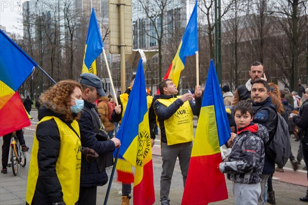 Brussels, 23 January: European demonstration for democracy, organised by the Europeans United initiative. The reason for the large demonstration is the encroachment on fundamental rights in Belgium, Germany, France and other states within the EU, Europe