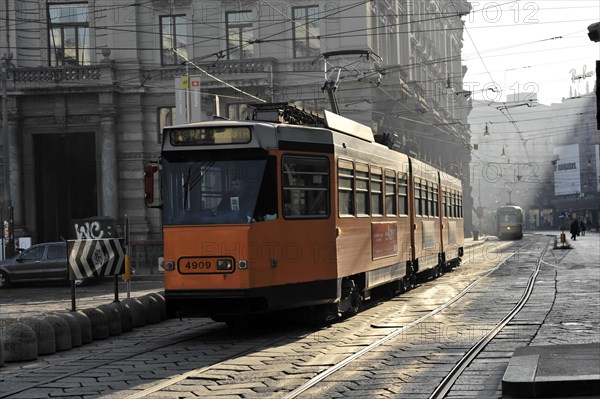 Tram line 16, Milan, Milano, Lombardy, Italy, Europe