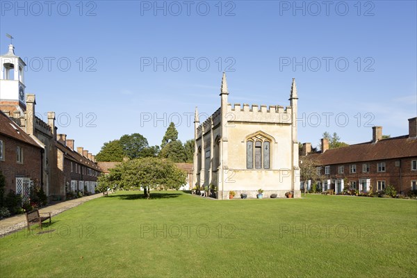 Historic almshouses Somerset hospital, Froxfield, Wiltshire, England, UK