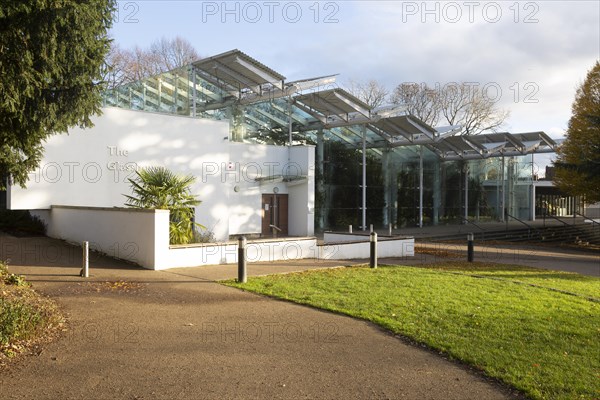 The Glasshouse building Jephson, Gardens park, Royal Leamington Spa, Warwickshire, England, UK