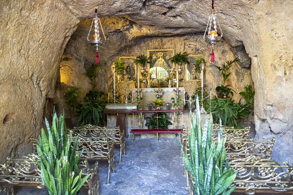 Sanctuary chapel building Santiago de la Virgen De la Pena, Mijas, Malaga province, Andalusia, Spain, Europe