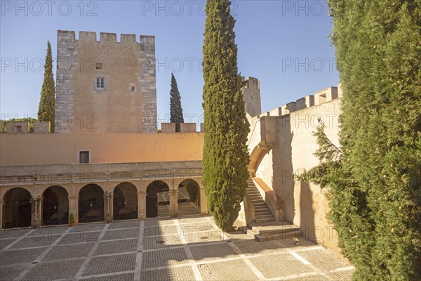 Hotel tourist accommodation in former castle Pousada Castelo de Altivo, Alvito, Baixo Alentejo, Portugal, southern Europe, Europe