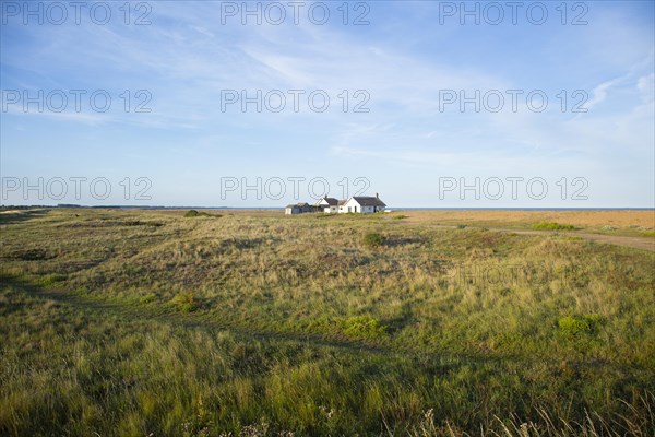 Beach house seaside bungalow called the Beacons at Shingle Street, Suffolk, England, UK