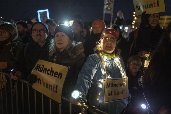 Sea of lights demonstration, Theresienwiese, Munich, Upper Bavaria, Bavaria, Germany, Europe