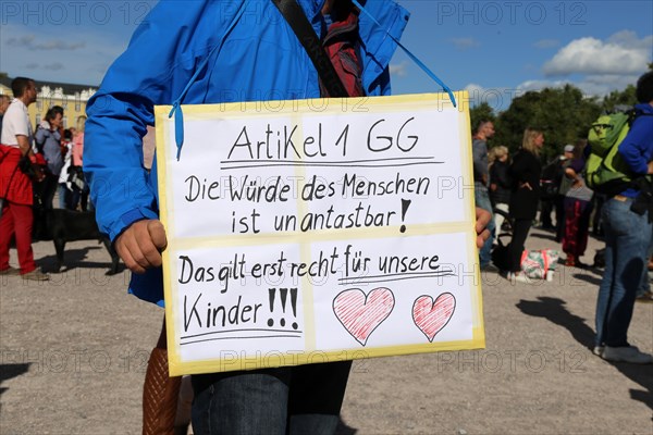 Karlsruhe: Corona protests against the measures taken by the federal government. The protests were organised by the Querdenken 721 Karlsruhe initiative