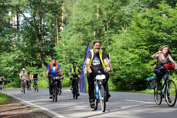 Ramstein 2021 peace camp bicycle demonstration: A bicycle demonstration took place on Saturday under the motto Stop Ramstein Air Base, organised as a rally from the starting points in Kaiserslautern, Kusel, Pirmasens and Homburg