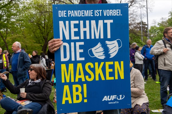 Corona demo in Landau, Palatinate. At the rally, various speakers recapitulated the political measures regarding corona