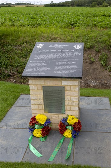 Mid-air tragedy USAAF 447th Bombardment Group 1944 memorial, Hitcham and Kettlebaston, Suffolk, England, UK