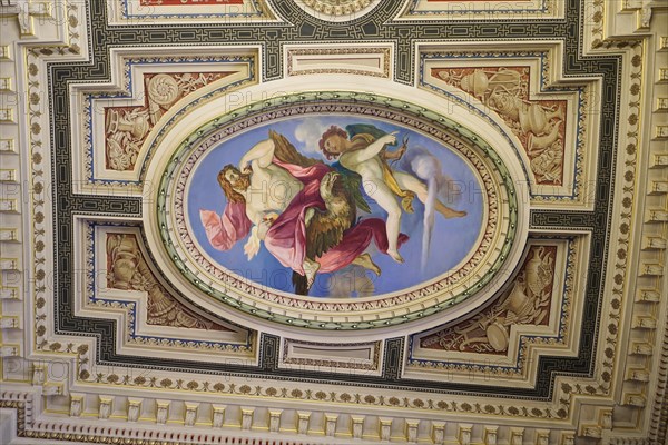 Ceiling design, interior design, Semperoper, Dresden, Saxony, Germany, Europe