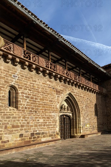 Aragonese Gothic architectural style Church fortress of Santa Maria la Mayor, Ezcaray, La Rioja, Spain, Europe