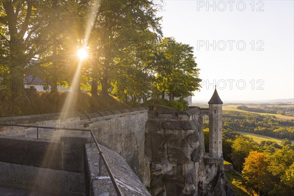 Koenigstein Fortress in Saxon Switzerland, Koenigstein, Saxony, Germany, Europe