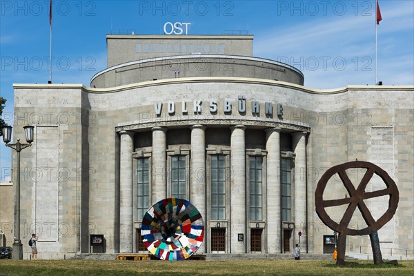 Volksbuehne am Rosa-Luxemburg-Platz, theatre, opera, architecture, GDR, East Germany, history, culture, cultural building, sight, monument, playhouse, capital, centre, urban, Berlin, Germany, Europe