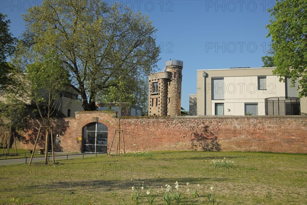Historic city fortification Fort Stahlberg, tower, upper town, Mainz, Rhine-Hesse region, Rhineland-Palatinate, Germany, Europe
