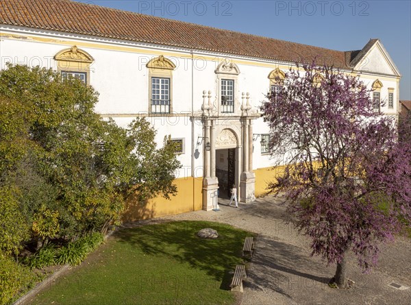 Frontage of University of Evora building, City of Evora, Alto Alentejo, Portugal, Southern Europe, Europe