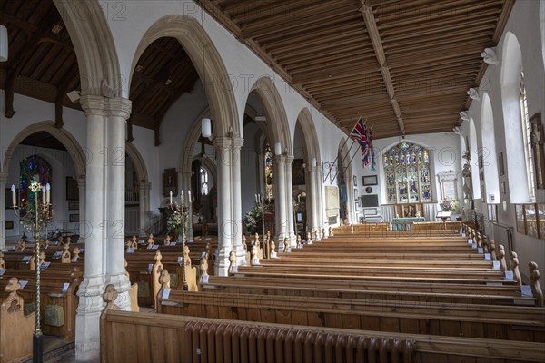 Interior church of Saint Peter and Saint Paul, Aldeburgh, Suffolk, England, UK