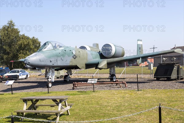 Fairchild Republic A-10A Thunderbolt 11 fighter plane, Bentwaters Cold War museum, Suffolk, England, UK