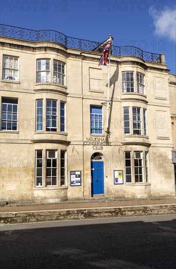 Conservative Club building in town centre of Melksham, Wiltshire, England, UK