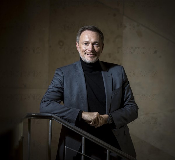 Christian Lindner (FDP), Federal Minister of Finance, photographed in the stairwell of the Federal Ministry of Finance