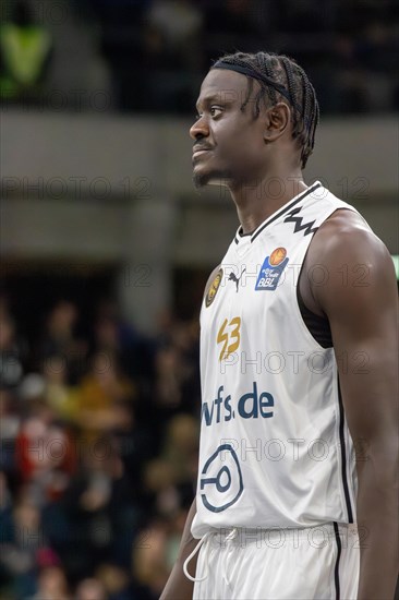 09.02.2024, easy Credit BBL, German Basketball League, Matchday 20) : MLP Academics Heidelberg against Basketball Lions Braunschweig (final score 76:94) . Picture: Amar Sylla (Braunschweig)