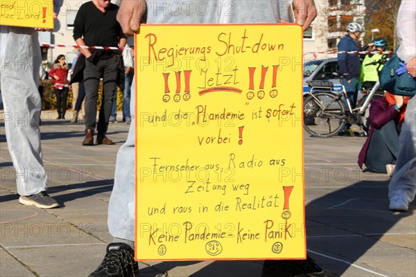 Speyer: Corona protests against the federal government's measures. The protests were organised by the Querdenken 6232 Speyer initiative