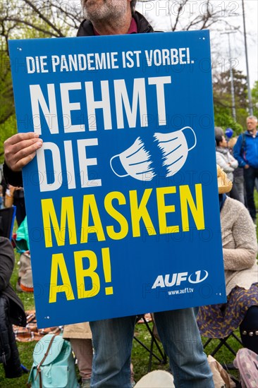 Corona demo in Landau, Palatinate. At the rally, various speakers recapitulated the political measures regarding corona