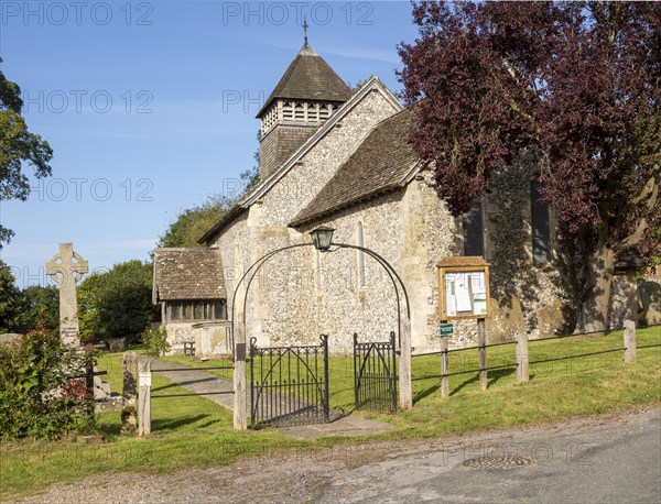 Village parish church of All Saints, Froxfield, Wiltshire, England, UK