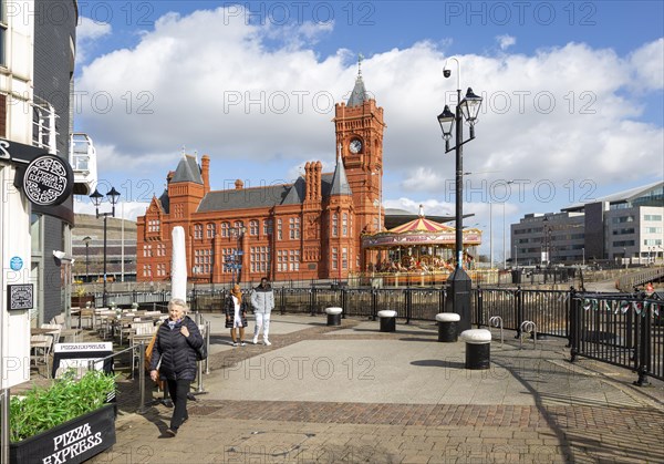 Pierhead building 1897 architect William Frame, Cardiff Railway Company, Cardiff Bay, Wales, UK, French Gothic Renaissance style