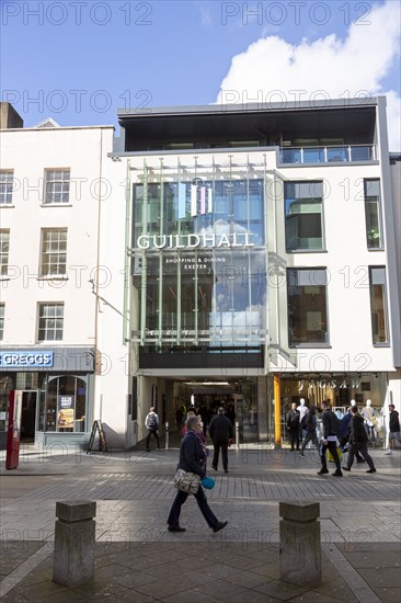 Guildhall shopping centre, High Street, Exeter, Devon, England, UK