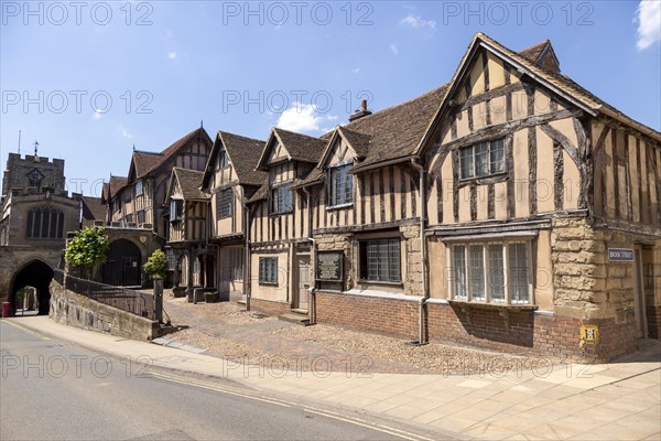 Lord Leycester Hospital medieval buildings, Warwick, Warwickshire, England, UK